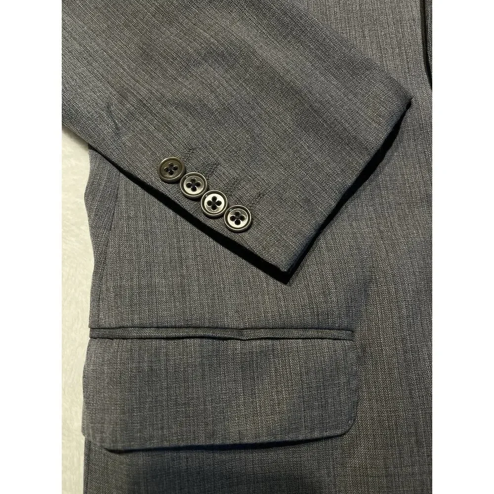 Emporio Armani G-Line Suit 38R 31x30 Gray Two Tone Melange Designer